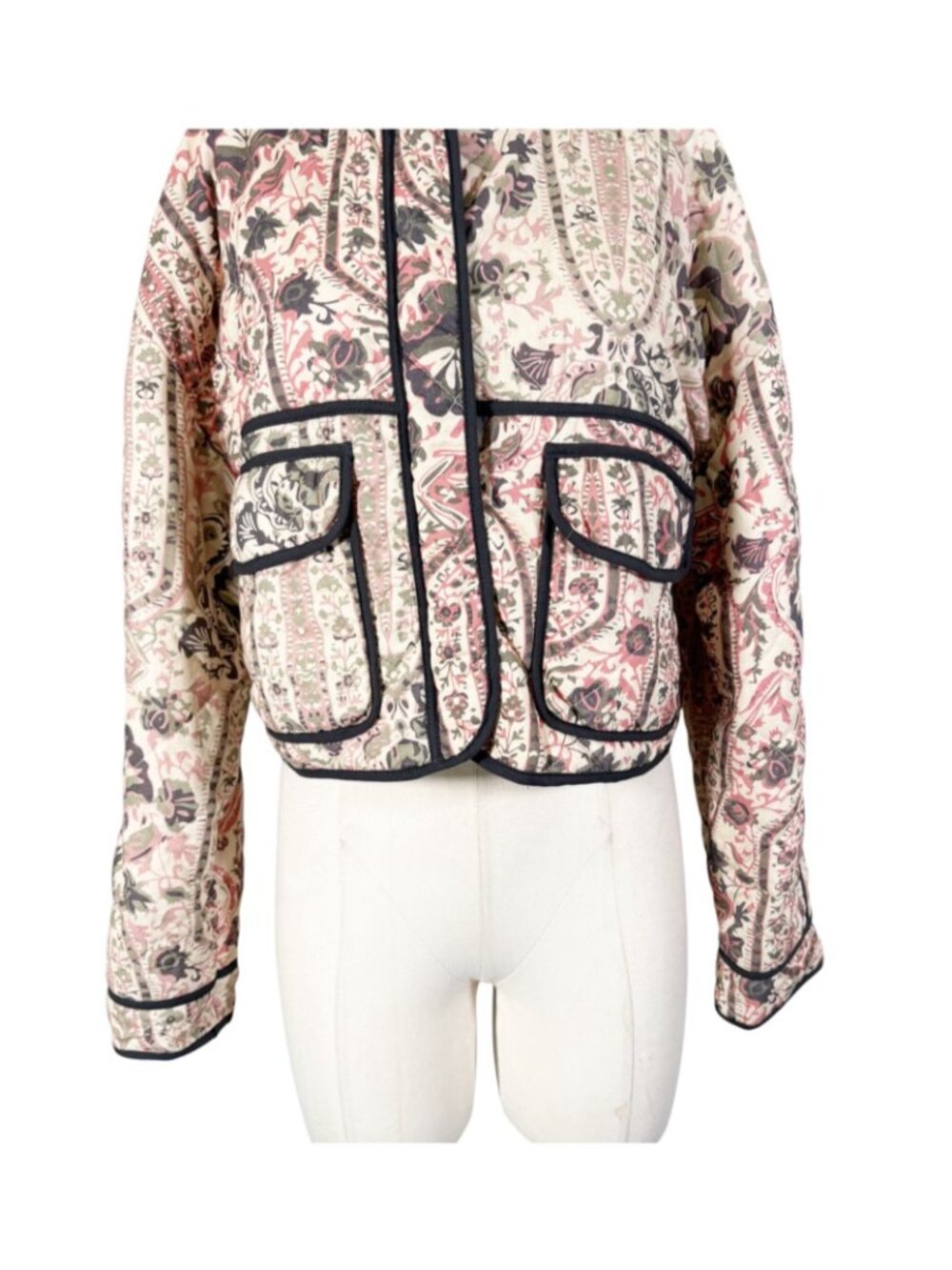 NEW 7 For All Mankind Quilted Crop Jacket Size Medium - Picture 7 of 12